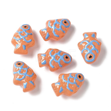 Baking Paint Glass Enamel Beads BLOW-D300-04J-1