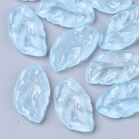Transparent Spray Painted Glass Pendants X1-GLAA-T013-02-C01-1