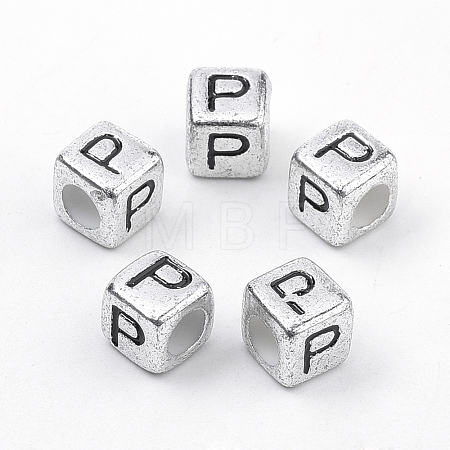 Plated Acrylic Beads PB43C9308-P-1