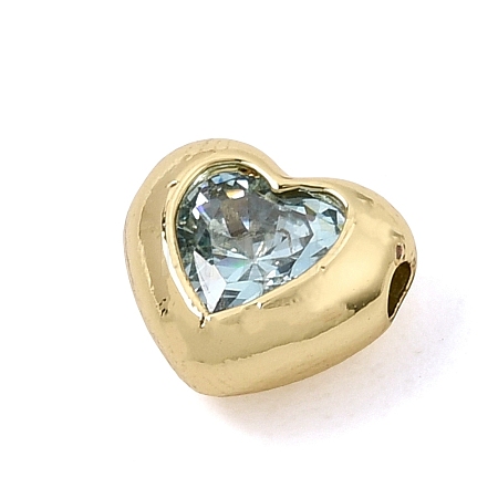Brass Pave Cubic Zirconia Beads KK-CBA960E-05A-G-1