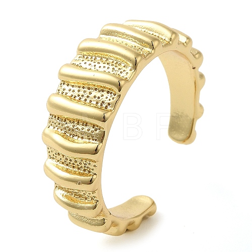 Brass Open Cuff Ring for Women RJEW-Z070-05G-01-1