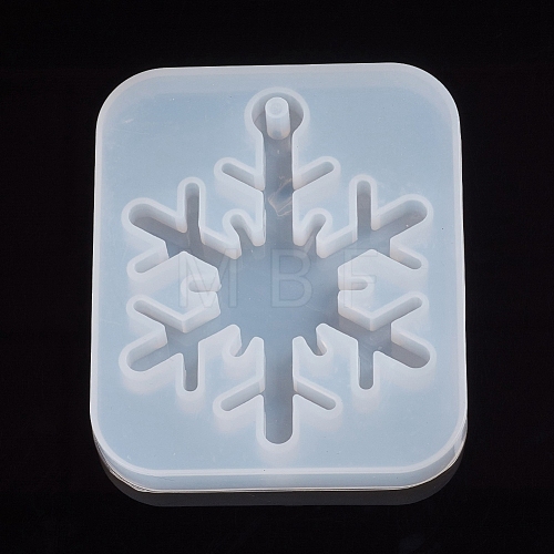 Christmas Snowflake Resin Casting Silicone Pendant Molds DIY-WH0162-58-1