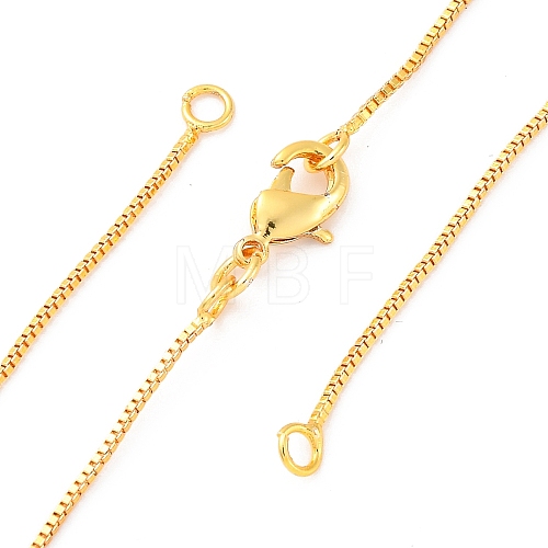 0.9MM Brass Box Chain Necklaces Making NJEW-D302-74G-1