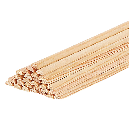 Round Wooden Sticks WOOD-WH0109-22-1