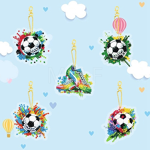 DIY Diamond Painting Football Keychain Kit PW-WG39BEF-01-1