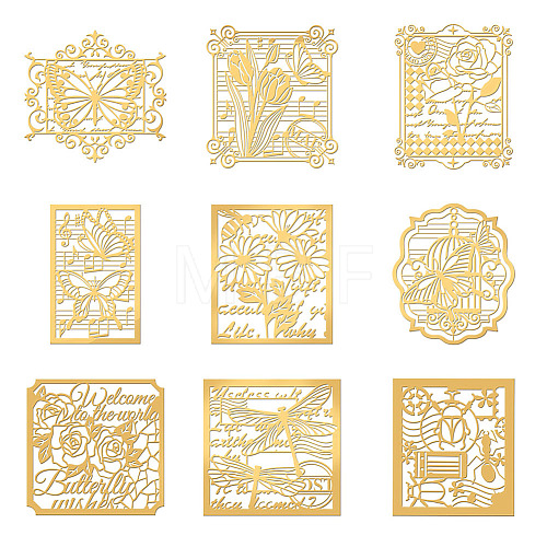 Stamp Theme Nickel Decoration Stickers DIY-WH0450-055-1