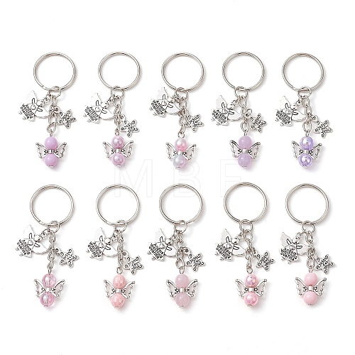 10Pcs 10 Styles Acrylic Keychains KEYC-JKC00762-1