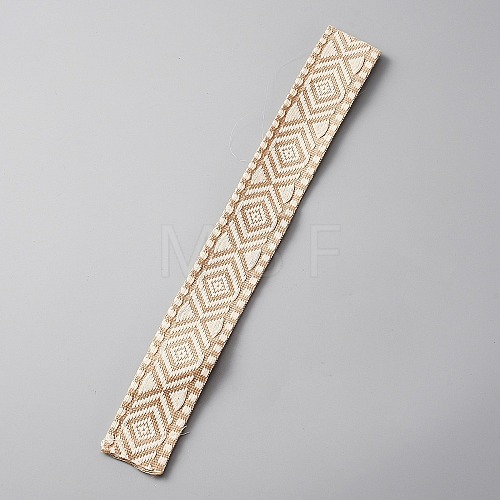 Rhombus Pattern Polyester Woven Belt Ornament Accessories FIND-WH0128-01-1