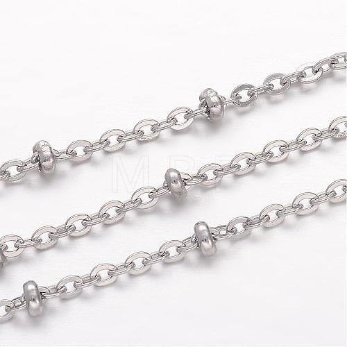 Tarnish Resistant 304 Stainless Steel Cable Chains CHS-K004-13P-0.6mm-1