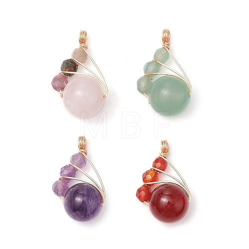 Gemstone Pendants PALLOY-TA00212-01-1