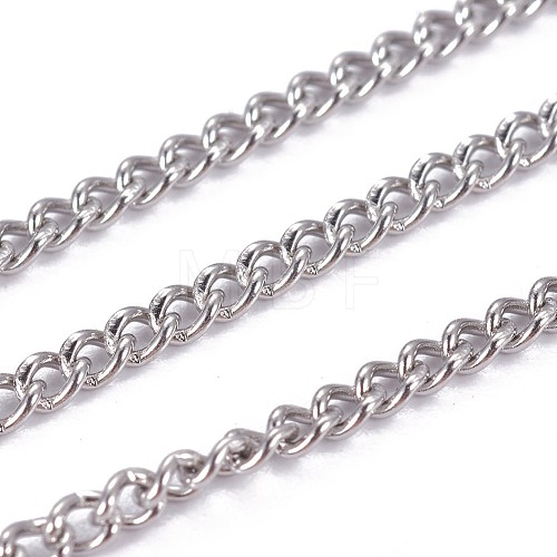 304 Stainless Steel Curb Chains STAS-I107-20P-1