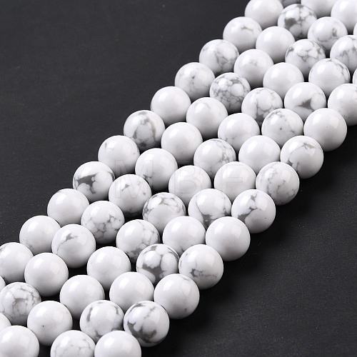 Synthetic Howlite Beads Strands G-E568-04B-1