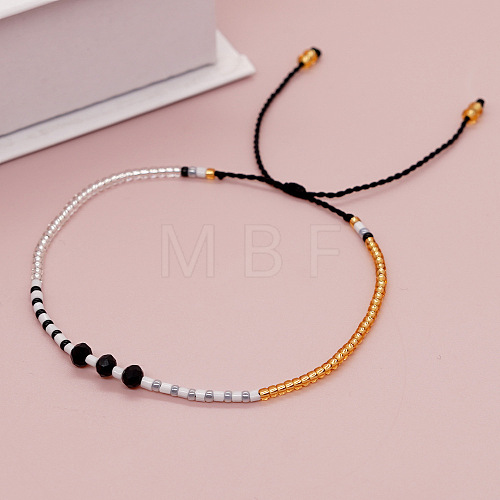 Bohemian Style Glass Seed Braided Bead Stretch for Women JC7299-1