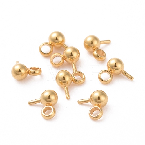 304 Stainless Steel Ball Stud Earring Post STAS-Z035-01A-G-1