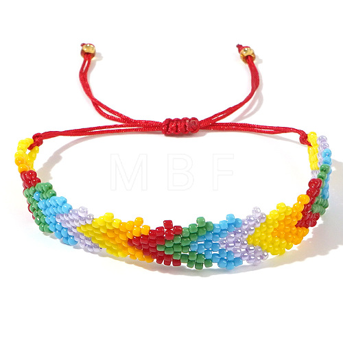 Bohemian Rainbow Arrow Beaded Bracelet Women's Beaded Hand Jewelry LS6623-1