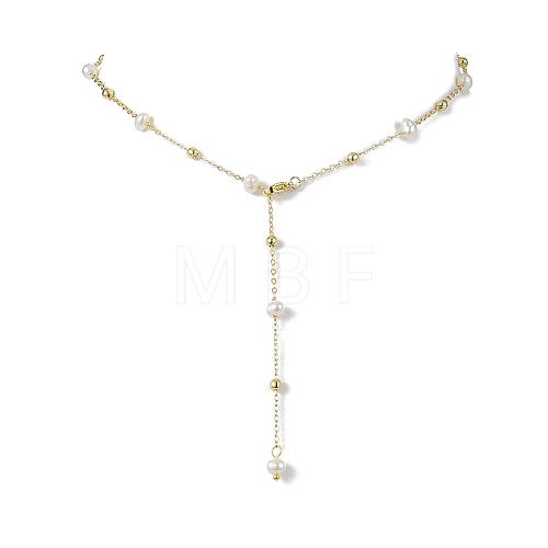 Natural Cultured Freshwater Pearl Beaded Necklaces NJEW-JN04752-1