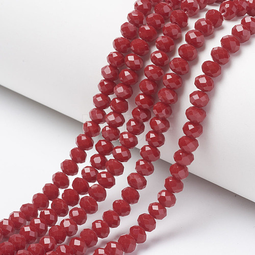 Opaque Solid Color Glass Beads Strands EGLA-A034-P10mm-D02-1