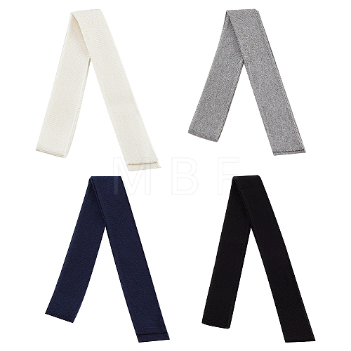 4Pcs 4 Colors 95% Cotton & 5% Elastic Fiber Ribbing Fabric for Cuffs FIND-BC0004-36-1