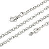 Brass Double Link Chains Necklaces for Women NJEW-D302-37P-4