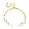 Brass Paperclip Chain & Twisted Chain Bracelet Making AJEW-JB01618-1