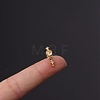 Brass Micro Pave Cubic Zirconia Stud Earring WGF347E-19-1