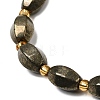Natural Pyrite Beads Strands G-Z131-E01-01-4
