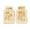 Rack Plating Brass & Acrylic Pearl Pendants X-KK-G488-05B-G-1
