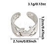 Ocean Animals 304 Stainless Steel Cuff Open Rings OU3325-4-1