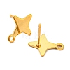 Star Shape 201 Stainless Steel Stud Earrings Findings X-STAS-Q251-02G-2