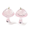 Luminous Epoxy Resin Mushroom Pendants RESI-C054-01D-2