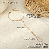 304 Stainless Steel Pave Clear Cubic Zirconia Link Ring Bracelets for Women WG49D75-03-1