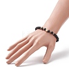 9Pcs 9 Style Bear & Cross & Moon & Crown & Heart & Butterfly Brass Beaded Stretch Bracelets Set BJEW-JB08905-4