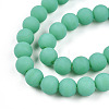 Opaque Glass Beads Strands GLAA-T032-P8mm-MD12-3