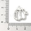 Rack Plating Brass Micro Pave Cubic Zirconia Pendants KK-L224-053P-3