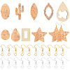 SUPERFINDINGS DIY 9 Pairs Imitation Leather Earring Making Kits DIY-FH0002-36-1