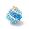 2Pcs 2 Color Handmade MIYUKI Japanese Seed Beads Pendants PALLOY-MZ00099-2