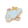 Alloy Enamel Star Cloud Connector Charms PALLOY-V001-04B-2