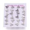 304 Stainless Steel Stud Earrings EJEW-N045-05P-3