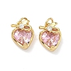 Brass Micro Pave Cubic Zirconia Pendants KK-A291-10G-2