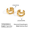 Double Layer 304 Stainless Steel Clip-on Earrings for Women EX6608-6