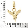 Brass Micro Pave Clear Cubic Zirconia Angel Wing Pendants KK-H519-16B-G-3