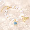 Ocean Brass Enamel Charm Bracelets for Women KK-CBA68DA-15A-G-3