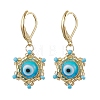 Star of David & Evil Eye Handmade Glass Seed Beads Leverback Earrings EJEW-MZ00389-05-2