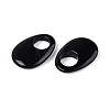 Natural Obsidian Large Hole Pendants G-N348-06B-12-2