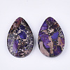 Synthetic Gold Line Regalite/Imperial Jasper/Sea Sediment Jasper Pendants G-S329-074-3