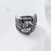 304 Stainless Steel Snake with Eagle Finger Rings for Men TH9949-1-2