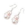 Shell Pearl Dangle Earrings EJEW-JE07226-4