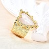 Brass Cuff Rings for Women RJEW-F183-02B-G-3