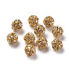 Brass Rhinestone Beads RB-H034-17-1-2