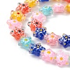 Handmade Lampwork Beads Strands X1-LAMP-F029-03F-3